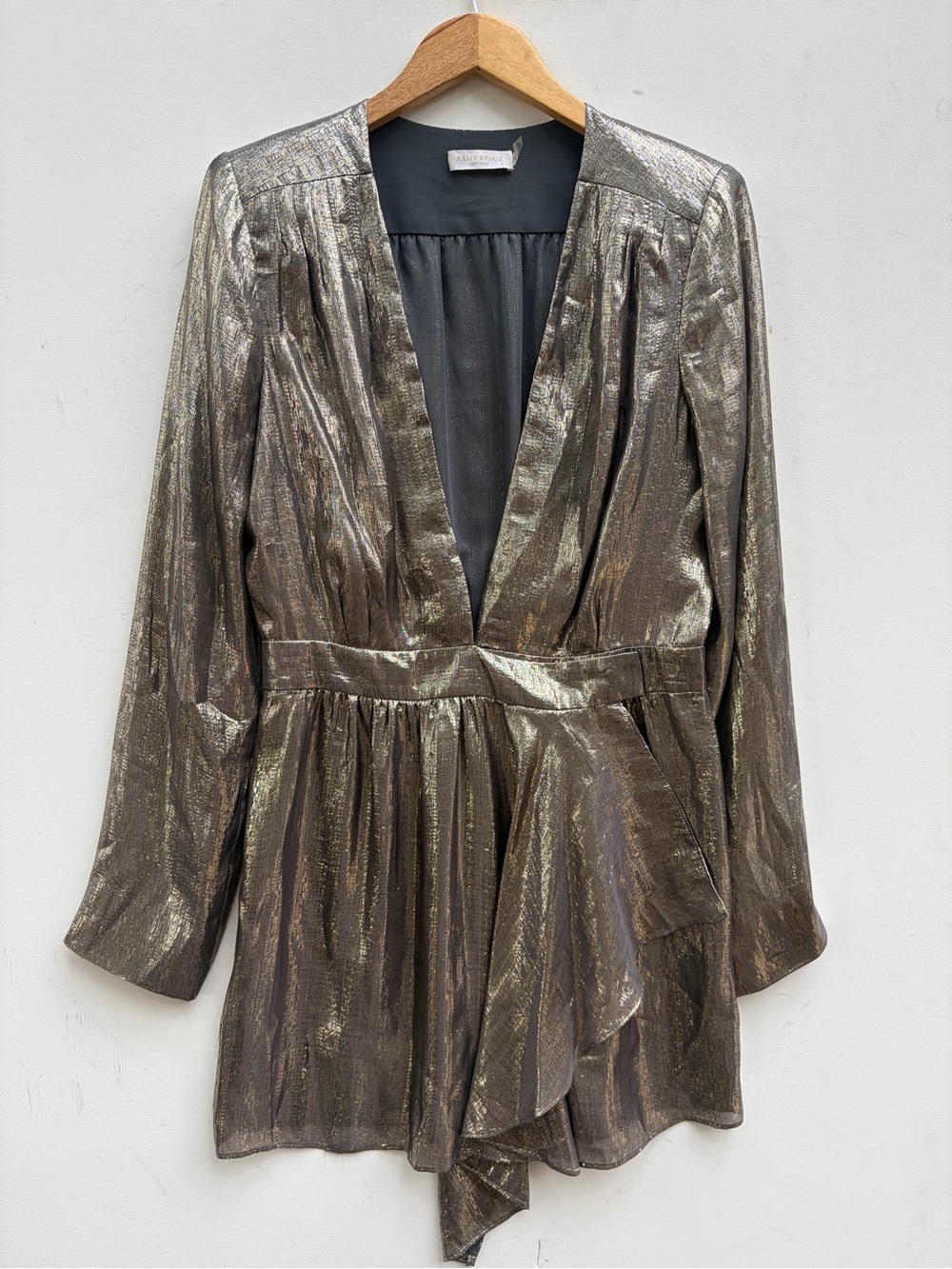 Ramy Brook Metallic Lame Dress